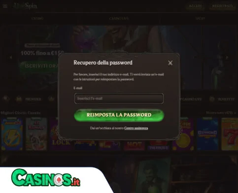 AlterSpin Casino problema di accesso